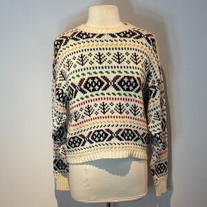 Vintage LIZ Sport Cropped Knit Sweater size medium